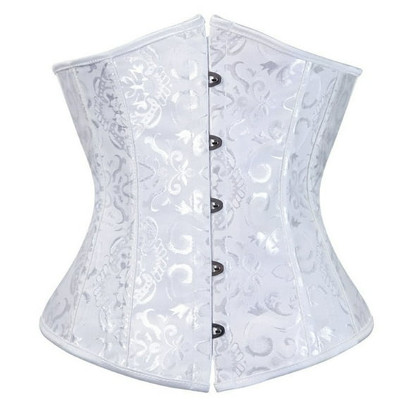 Odeerbi Corset Top for Women 2025 Shapewear Bodyshaper Tummy Control Waist TrainerFloral Overbust Bustier Lingerie Top Gothic Erogenous Underwear Black
