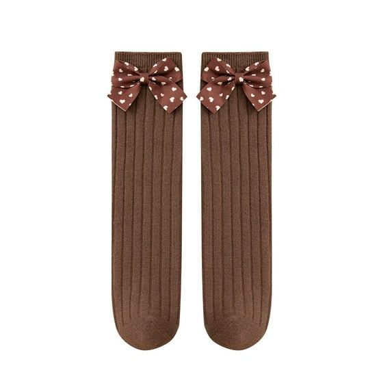 Odeerbi Cotton Crew Socks for Kids Boys Girls Cute Soft Breathable Socks Children's Casual Comfortable Knitted Socks Medium Length Straight Tube Socks