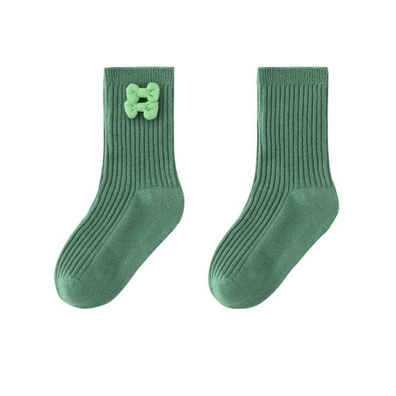 Odeerbi Cotton Crew Socks for Kids Boys Girls Cute Soft Breathable Socks Children Versatile Calf Socks Lace Socks