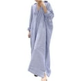 thumbnail image 1 of Odeerbi Cotton Linen Maxi Dresses for Women 2025 Casual Stripe Lapel Dresses Fashion Loose Irregular Dress Black, 1 of 8