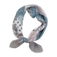 thumbnail image 1 of Odeerbi Cotton Linen Square Neckerchief for Women Floral Soft Neck Scarf Fashion Small Scarf Silk Scarf Headband Hairband Printed Scarf Decorative Gray, 1 of 9