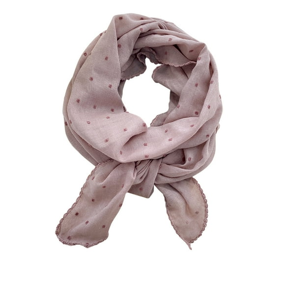 Odeerbi Cotton Linen Square Neckerchief for Women Solid Color Soft Neck Scarf Half-circle Silk Scarf Ladies Fashion Versatile Head Scarf Decorative Scarf Purple