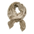 thumbnail image 1 of Odeerbi Cotton Linen Square Neckerchief for Women Solid Color Soft Neck Scarf Half-circle Silk Scarf Ladies Fashion Versatile Head Scarf Decorative Scarf Khaki, 1 of 9