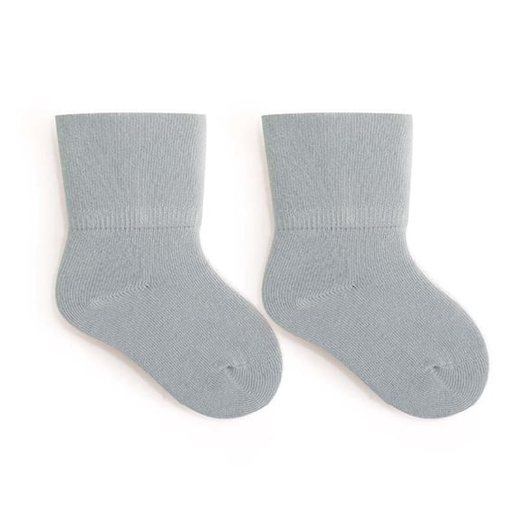 Odeerbi Cotton Socks for Baby Boys Girls Cute Soft Crew Socks Newborn Children's Solid Color Socks Baby Socks