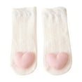 thumbnail image 1 of Odeerbi Cotton Socks for Baby Infant Boys Girls Non-Slip Cute Soft Crew Socks Spring Summer Mesh Breathable Mid Tube Floor Socks, 1 of 3