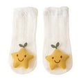 thumbnail image 1 of Odeerbi Cotton Socks for Baby Infant Boys Girls Non-Slip Cute Soft Crew Socks Spring Summer Mesh Breathable Mid Tube Floor Socks, 1 of 4