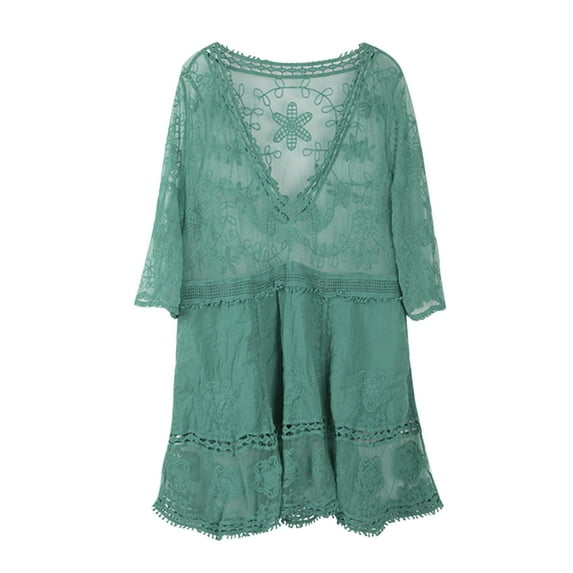 Odeerbi Cover Ups for Women 2025 Swimsuit Cover Ups V Neck Loose Beach Bikini Bathing Suit Sunscreen Shirt Cover Up Purple