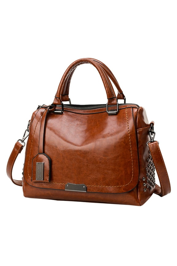 Crossbody Bags for Women 2025 Fashion Solid Cover Messenger Bag Totes Brown