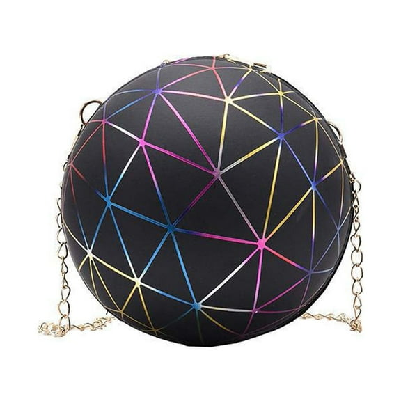 Odeerbi Crossbody Bags for Women 2025 Personalized Round Ball Female Bag Chain Basketball Bag All-match Satchel Small Bag Black