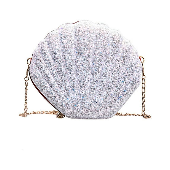 Odeerbi Crossbody Bags for Women Fashion Bag Glittering Shoulder Bag Ladies Chain Bag Shell Bag 2025 Casual Handbag Pink