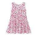 thumbnail image 1 of Odeerbi Cute Dresses For Girls Toddler Kids Baby Girls 2024 Fashion Cute Sleeveless Sweet Cartoon Print Ruffle Dress White, 1 of 9