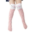 thumbnail image 1 of Odeerbi Cute Thigh High Socks for Kids Boys Girls Cotton Thigh Stocking Over the Knee Socks Children's Polka Dot Stitching Over The Knee High Socks, 1 of 5