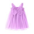 thumbnail image 1 of Odeerbi Cute Tulle Dresses For Girls Baby Toddler Summer Mesh Elegant Butterfly Wing Suspenders Dress Skirt Purple, 1 of 5