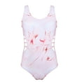 thumbnail image 1 of Odeerbi Cutout One Piece Swimsuit for Kids Girls High Cut Swimwear Summer Fashion Cute Print Bikini Hollow Out Bathing Suit Pink, 1 of 1