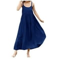thumbnail image 1 of Odeerbi Dresses For Women Maxi Dress Boho Dress 2025 Casual Floral Round Neck Sleeveless Beach Tiered Sundress Long Swing Dress Burgundy, 1 of 8