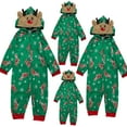 thumbnail image 1 of Odeerbi Family Clothes New Cute Fashion Christmas Pajamas Hooded Print Family European And American Pajamas Parent-child Wear Jumpsuit Mom Green L, 1 of 7