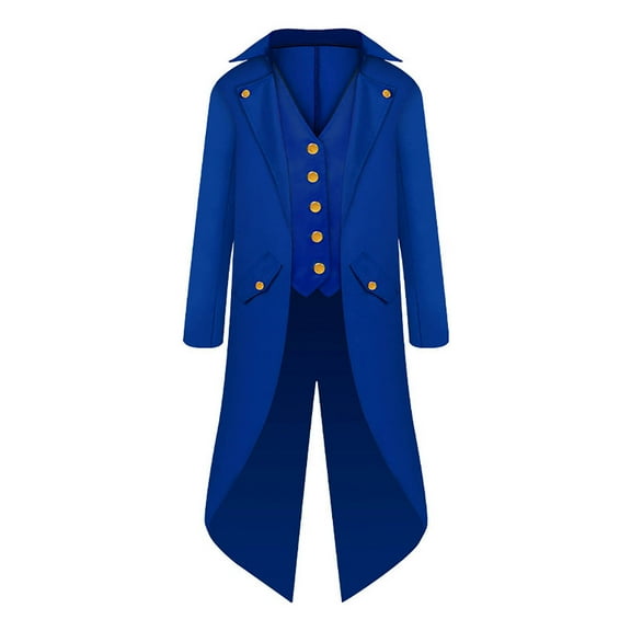 Odeerbi Family Clothes Parent-child Wear Clothing Men's Retro Clothing Children's Mid-length Punk Retro Tuxedo Purple XS