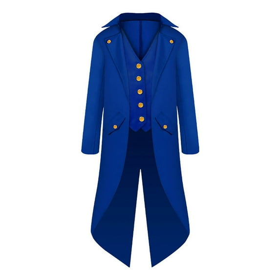 Odeerbi Family Clothes Parent-child Wear Clothing Men's Retro Clothing Children's Mid-length Punk Retro Tuxedo Purple XS