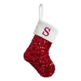 thumbnail image 1 of Odeerbi Family Initial Christmas Stocking Knit Xmas Socks Decoration Christmas Letter Solid Wool Stocking Pendant Christmas Decorations Gift Bag Socks Red, 1 of 4