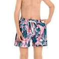 thumbnail image 1 of Odeerbi Family Matching Swimsuits Toddler Boys Swim Trunks Quick Dry Board Shorts Summer Swimming Shorts Elastic Waist Beach Shorts Parent-child Father and Son Large Size Trunks Pink, 1 of 7
