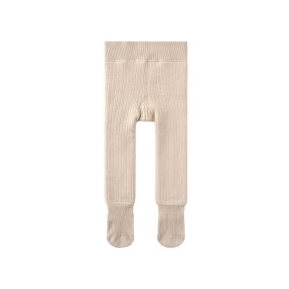 Odeerbi Fleece Lined Leggings for Kids Girls Cotton Pantyhose Tights Socks Children's Thickening Keep Warm Solid Color Socks