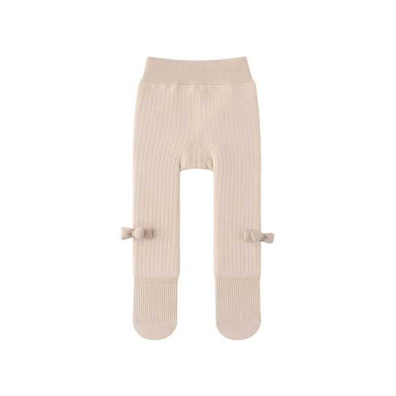 Odeerbi Fleece Lined Leggings for Toddler Girls Cotton Pantyhose Tights Socks Children's Thickening Keep Warm Solid Color Socks
