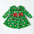 thumbnail image 1 of Odeerbi Girls Christmas Dress Infant Girls Clothes Princess Dress Santa Claus Characters Dressed Up In Tulle Skirts Green 6-9 Months, 1 of 5