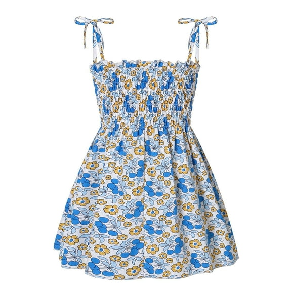Odeerbi Girls Dresses Baby Girl Clothes Toddler Summer Daisy Slip Dress Floral Beach Dress Flower Suspender Dress Sling Dress