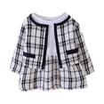 thumbnail image 1 of Odeerbi Girls Dress Baby Girls Clothes Toddler Kids Plaid Skirt Set Long Sleeve Jacket Coat Top Party Dresses White, 1 of 8