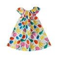 thumbnail image 1 of Odeerbi Girls Dresses Baby Girl Clothes Kids Cute Fruit Print Colorful Sleeveless Princess Dress, 1 of 9