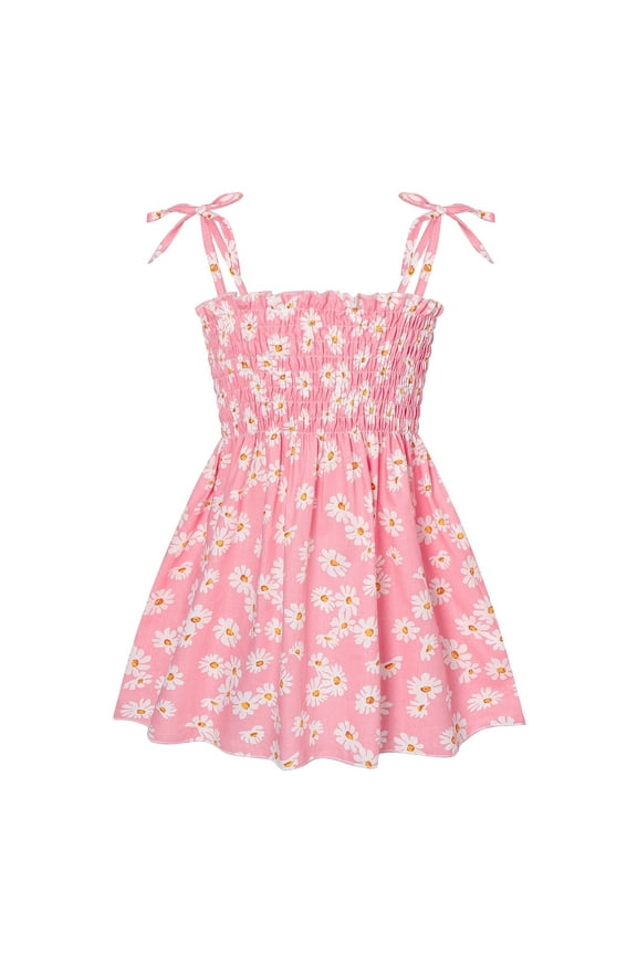 Girls Dresses Baby Girl Clothes Toddler Summer Daisy Slip Dress Floral Beach Dress Flower Suspender Dress Sling Dress