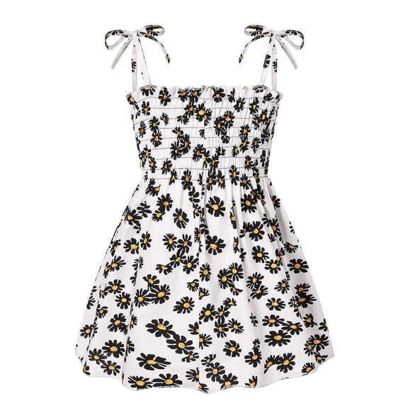 Odeerbi Girls Dresses Baby Girl Clothes Toddler Summer Daisy Slip Dress Floral Beach Dress Flower Suspender Dress Sling Dress
