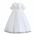 thumbnail image 1 of Odeerbi Girls Dresses Flower Girl Dress Children Baby Middle-aged Children's Embroidered Gauze Dress Princess Dress, 1 of 9
