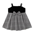 thumbnail image 1 of Odeerbi Girls Dresses Toddler Kid Baby Plaid Princess Dress Elegant Bow-knot 2025 Casual Clothes Black, 1 of 9