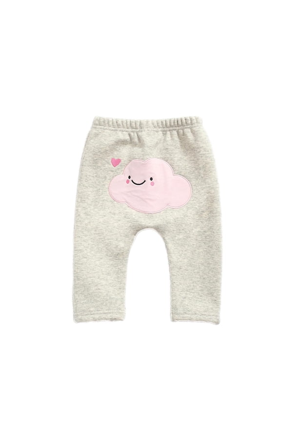 Girls Leggings Newborn Children Kids Baby Cartoon Clouds Keep Warm Trousers Pants Gray