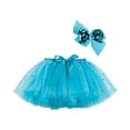thumbnail image 1 of Odeerbi Girls Skirts Baby Girl Clothes Toddler Cute Party Dance outfits Splice Rainbow Net Yarn Sequins Tulle Skirt Bow Hairpin Suit, 1 of 6