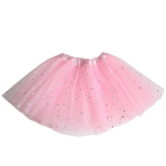 Odeerbi Girls Skirts Tutu Skirt Toddler Baby Party Multicolour Dance Ballet Outfit Sequins Princess Skirts White