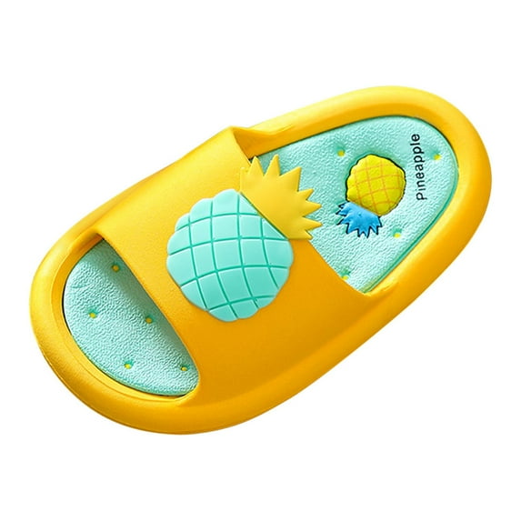 Odeerbi Girls Slippers Toddler Shoes Baby Boys Girls Cute Cartoon Fruit Non-slip Soft Sole Beach Slippers