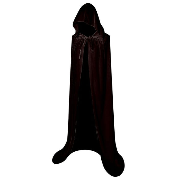 Odeerbi Halloween Long Hooded Death Cloak for Men Women Gothic Witch Cape Steampunk Robe Renaissance Cowl Cape Medieval Role Play Cloak Coat Blue