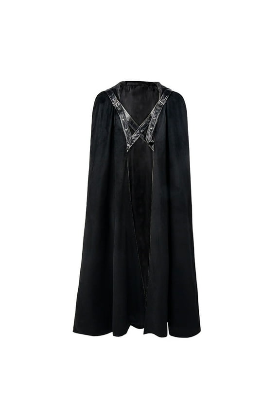 Halloween Witch Cape Gothic Steampunk Cowl Hooded Long Cloak Renaissance Robe Medieval Stage Cloak Coat Vintage 2025 Long Sleeve Hooded Black Robe Black