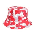thumbnail image 1 of Odeerbi Hawaii Beach Hats for Men Women Reversible Bucket Hat for Sun Protection Sun Hat Camouflage Pattern Fisherman Hats Wear Outdoor Sunscreen On Both Sides Red, 1 of 8