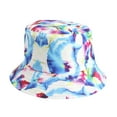 thumbnail image 1 of Odeerbi Hawaii Beach Hats for Men Women Reversible Bucket Hat for Sun Protection Sun Hat Color Painted Tie Dyed Fisherman Hats Outdoor Sunscreen Multicolor, 1 of 4