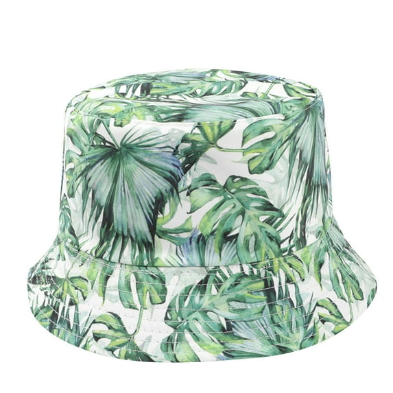 Odeerbi Hawaii Beach Hats for Men Women Bucket Hats for Sun Protection Summer 2025 Fashion Flower Outdoor Sun Hat Fisherman Hat Green