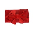 thumbnail image 1 of Odeerbi Headbands For Girls Toddler Baby Cute Solid Color Gold Velvet Pleated Oversized Bow Headband Hair Accessories, 1 of 3