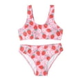 thumbnail image 1 of Odeerbi High Waisted Bikini Sets for Kids Girls Strawberry Print Two Piece Swimsuits Baby Girls Beachwear Children's Print Swimwear Bathing Suit Swimming Set Pink, 1 of 7