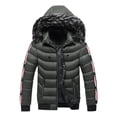 thumbnail image 1 of Odeerbi Hooded 2024 Casual Outwear Jackets for Men 2024 Casual Solid Hooded Zipper Hooded Windproof Long Sleeve Jacket Coats Black, 1 of 3
