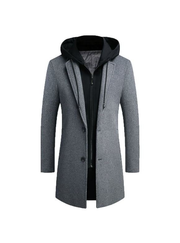 Coat Stand Up Collar Mens