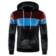 thumbnail image 1 of Odeerbi Hooded Sweatshirts for Men Velvet Pullover Hoodie Sweatshirt Pocket 2025 Casual Daily Holiday Sportswear Black, 1 of 3