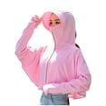 thumbnail image 1 of Odeerbi Ice Silk Sun Shirts for Women Sun Protective Hooded Coat Sunscreen Jacket with Hat Summer Breathable Cycling Beach Cover Ups Hot Pink, 1 of 6