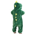 thumbnail image 1 of Odeerbi Infant Boys Girls Animal Dress Up Clothes Flannel Fleece Jumpsuits Winter Thermal Hooded Rompers Infant Cute Bodysuit Long Sleeve Hooded Onesie Infant Clothes Green, 1 of 9